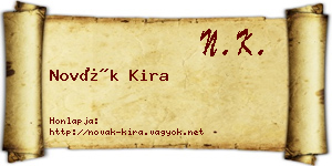 Novák Kira névjegykártya